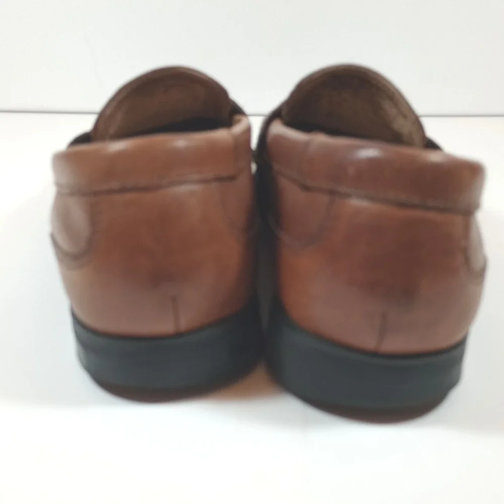 GH Bass Monroe II Penny Loafers Mens 8.5M Brown Leather Slip On Moc Toe Shoes